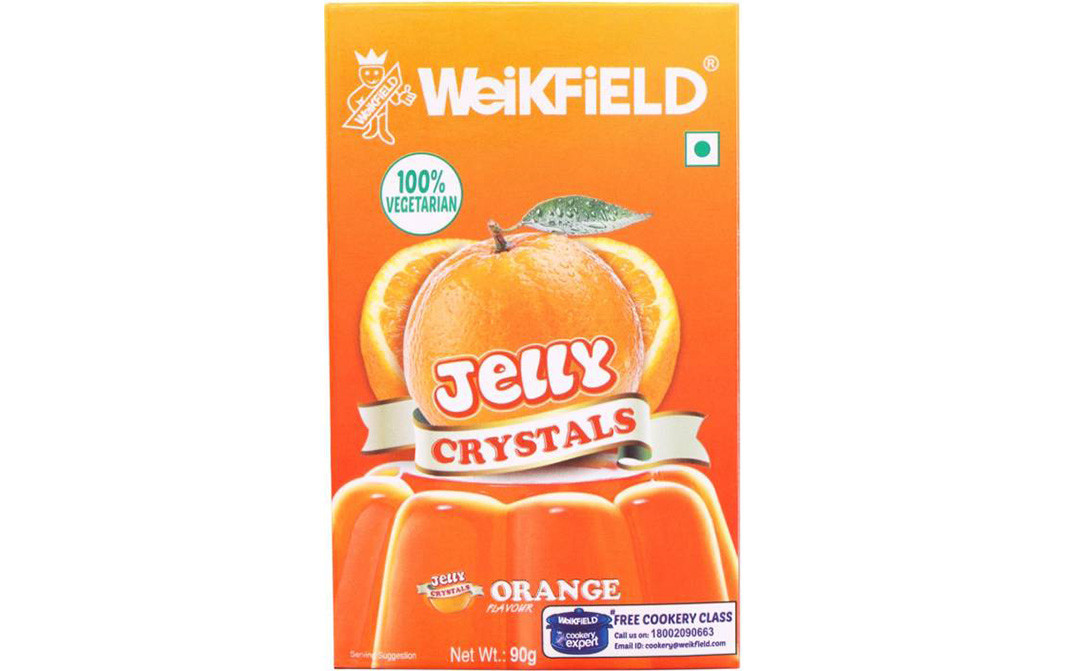 Weikfield Jelly Crystals Orange Flavour   Box  90 grams